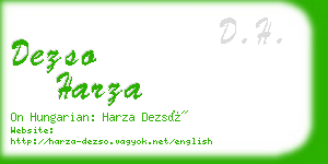 dezso harza business card